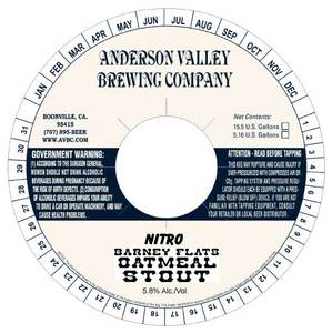 Anderson Valley Brewing Company Nitro Stout March 2017
