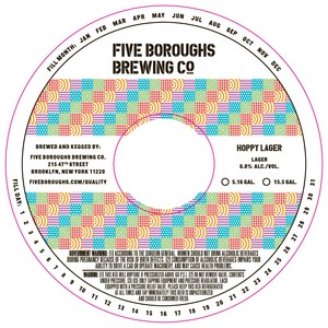 Five Boroughs Brewing Co. Hoppy Lager March 2017