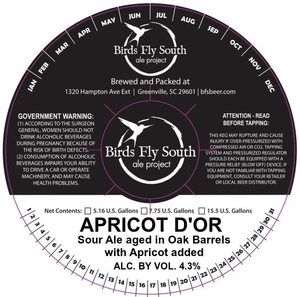 Birds Fly South Ale Project Apricot D'or