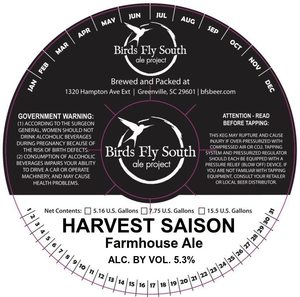 Birds Fly South Ale Project Harvest Saison