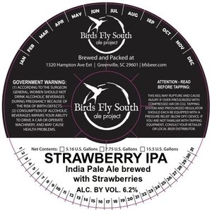 Birds Fly South Ale Project Strawberry IPA