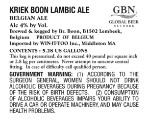 Kriek Boon Lambic Ale March 2017