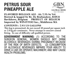 Petrus Sour Pineapple Ale March 2017