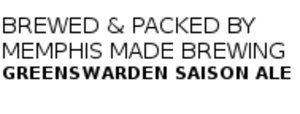 Memphis Made Brewing Greenswarden Saison