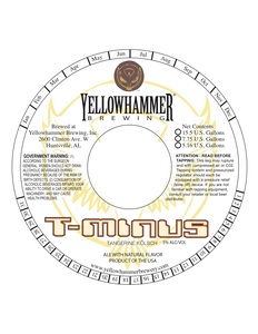 Yellowhammer Brewing T-minus Tangerine Kolsch