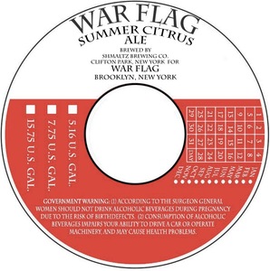 War Flag Summer Citrus Ale April 2017