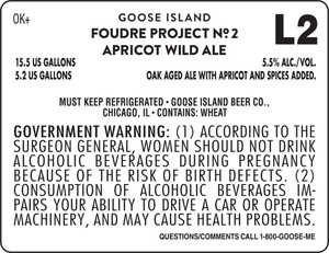 Goose Island Foudre Project No. 2 Apricot Wild April 2017