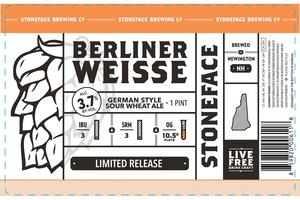 Stoneface Berliner Weisse German Style Sour Wheat Ale