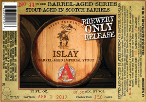 Avery Brewing Co. Islay April 2017