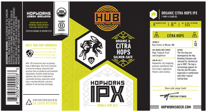 Hopworks Urban Brewery Ipx Citra April 2017
