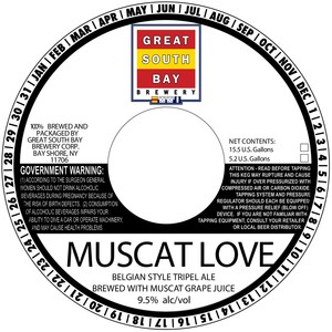 Great South Bay Brewery Muscat Love April 2017