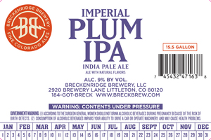 Breckenridge Brewery, LLC Imperial Plum IPA