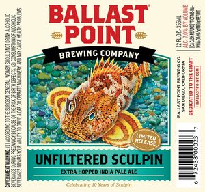 Ballast Point Unfiltered Sculpin April 2017