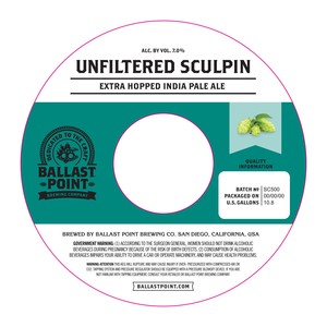 Ballast Point Unfiltered Sculpin