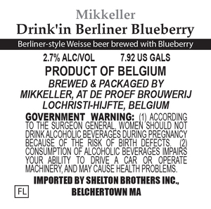 Mikkeller Drinkin Berliner Blueberry April 2017