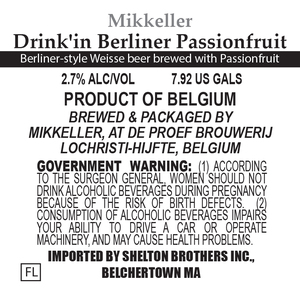 Mikkeller Drinkin Berliner Passionfruit April 2017