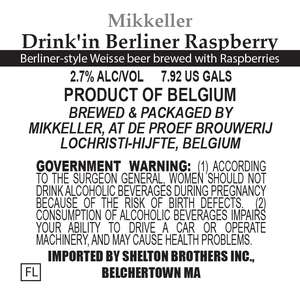 Mikkeller Drinkin Berliner Raspberry April 2017