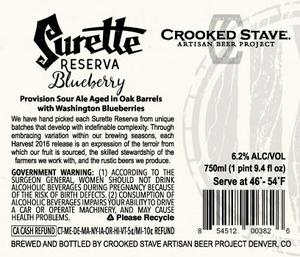 Crooked Stave Artisan Beer Project Surette Reserva Blueberry