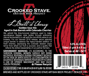 Crooked Stave Artisan Beer Project L'brett D'cherry