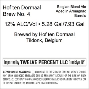 Hof Ten Dormaal Brew No. 4