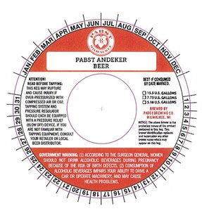 Pabst Andeker Beer Andeker
