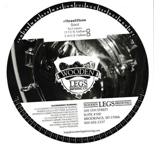 Wooden Legs Brewing Company +three5three Stout April 2017