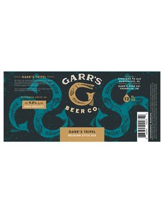 Garr's Beer Co Garr's Tripel - Belgian Style Ale May 2017