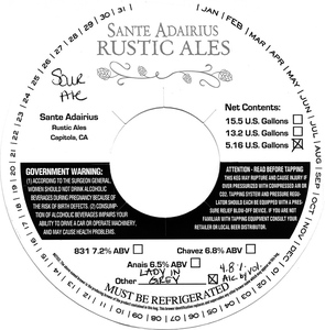 Sante Adairius Rustic Ales Lady In Grey Sour Ale April 2017