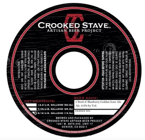 Crooked Stave Artisan Beer Project L'brett D'blueberry April 2017