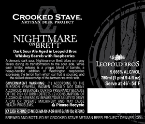 Crooked Stave Artisan Beer Project Nightmare On Brett Raspberry