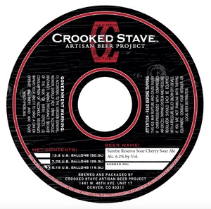 Crooked Stave Artisan Beer Project Surette Reserva Sour Cherry