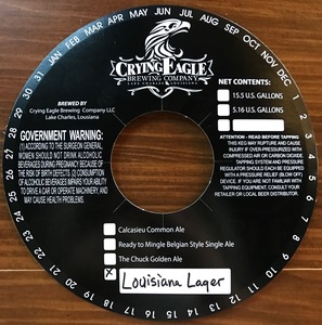 Crying Eagle Louisiana Lager