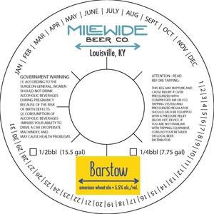 Barstow - American Wheat Ale April 2017