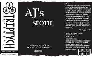 Triptych Brewing Aj's Stout