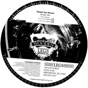 Wooden Legs Brewing Company Maple Nut Brown Brown Ale April 2017