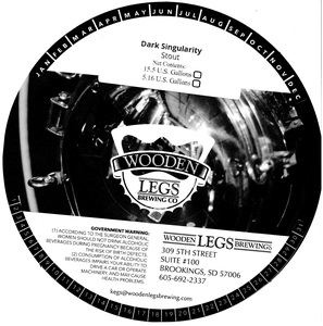Wooden Legs Brewing Company Dark Singularity Stout April 2017