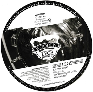 Wooden Legs Brewing Company Wild Hare Cream Ale April 2017