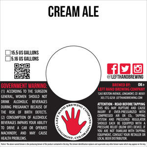 Left Hand Brewing Company Cream Ale