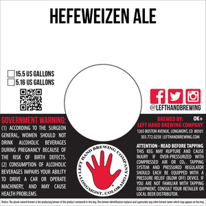 Left Hand Brewing Company Hefeweizen Ale