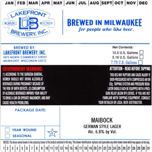 Lakefront Brewery Maibock April 2017