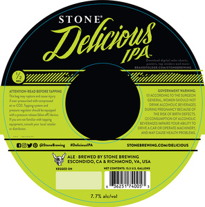 Stone Delicious Ipa April 2017