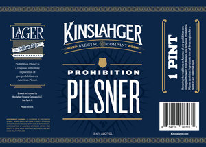 Kinslahger Prohibition Pilsner