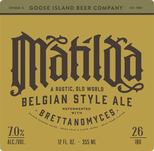 Goose Island Beer Company Matilda April 2017