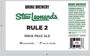 The Bronx Brewery Rule2 April 2017