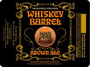 Three Monkeys Whiskey Barrel Brown Ale May 2017