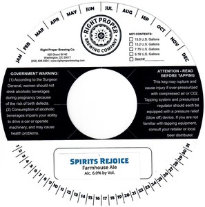 Spirits Rejoice Farmhouse Ale