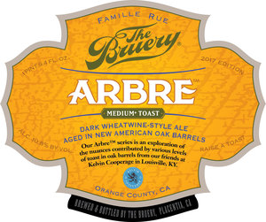 The Bruery Arbre- Medium Toast April 2017