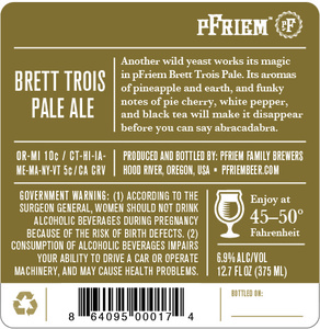 Pfriem Family Brewers Brett Trois Pale Ale