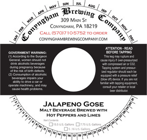 Conyngham Brewing Company Jalapeno Gose