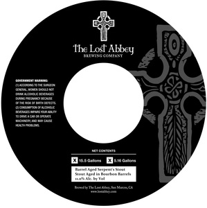 The Lost Abbey Barrel Aged Serpent's Stout April 2017